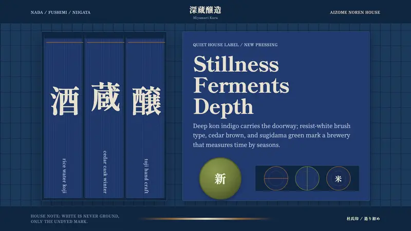 Sake Brewery Kura — design style preview
