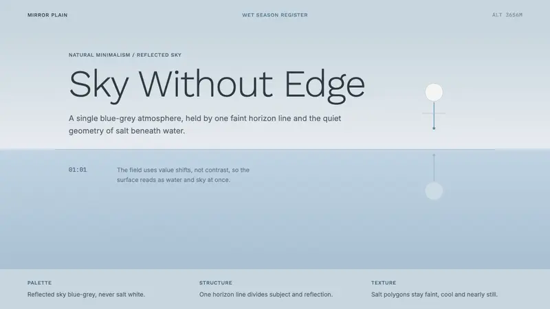 Salt Flat Uyuni — design style preview