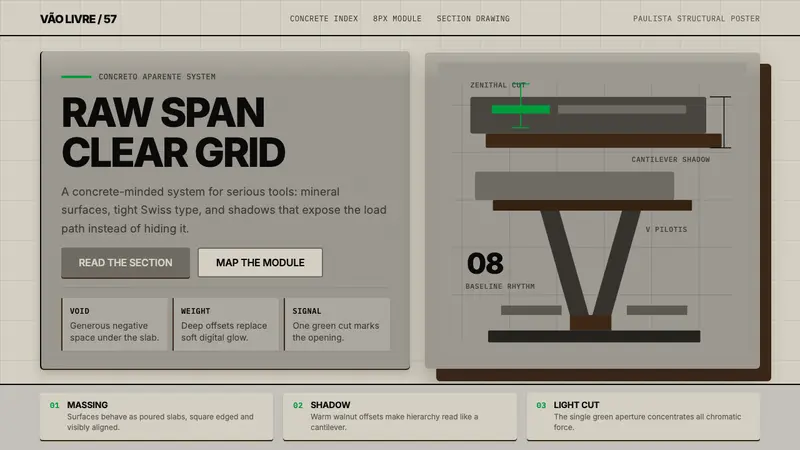 Paulista Brutalism — design style preview