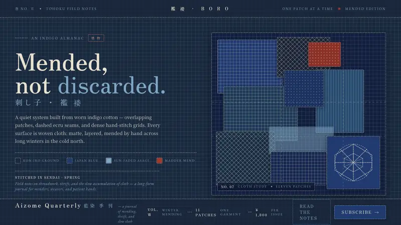 Sashiko Boro — design style preview
