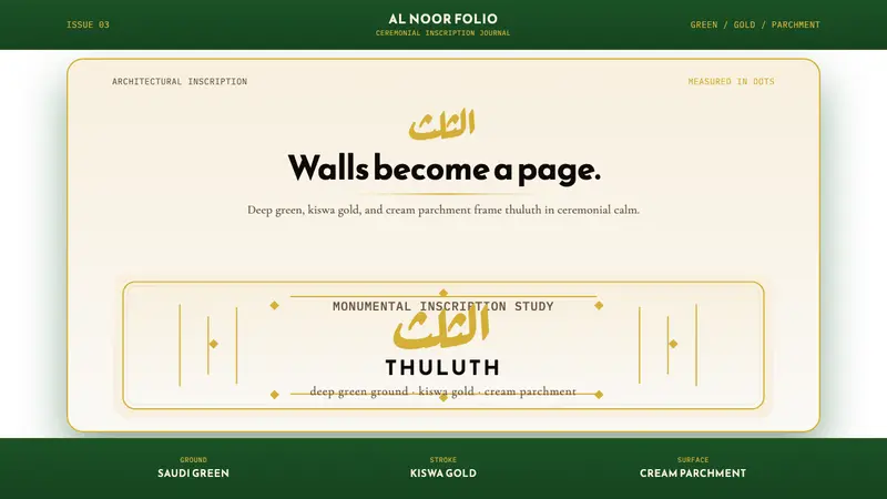 Saudi Thuluth Calligraphy — design style preview