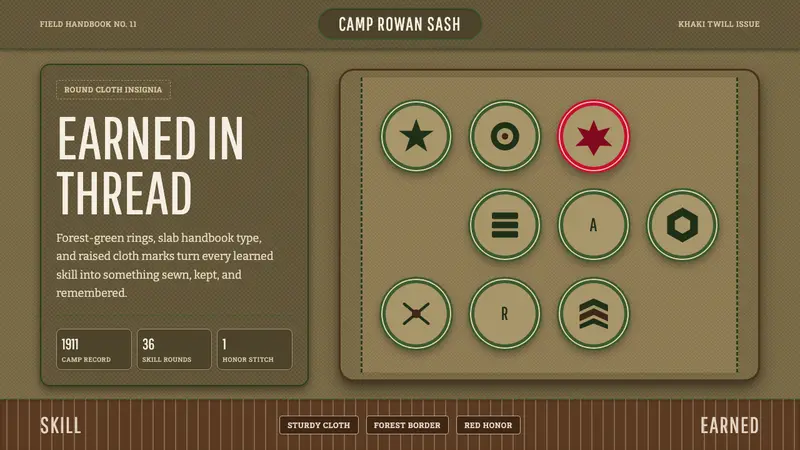 Scout Merit Badges — design style preview