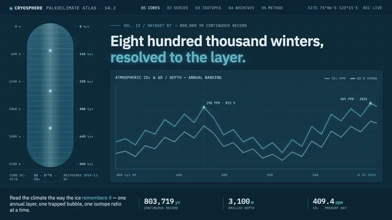 Ice Core Climate Data — design style preview