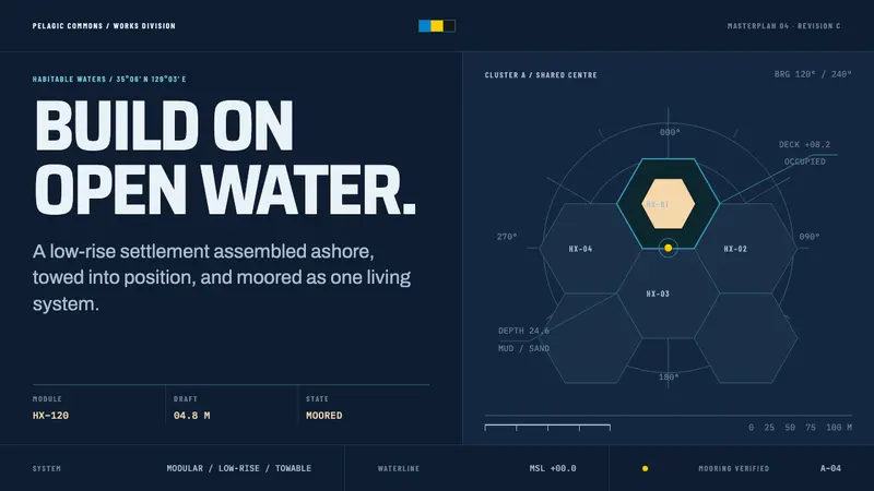 Seasteading Floating City — design style preview