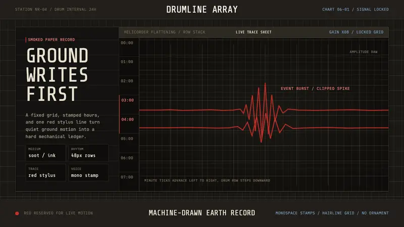 Seismograph Trace — design style preview