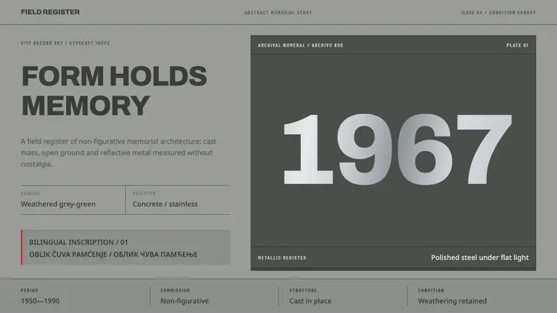 Yugoslav Spomenik — design style preview