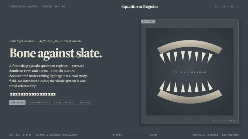 Shark Jaw & Dentition — design style preview