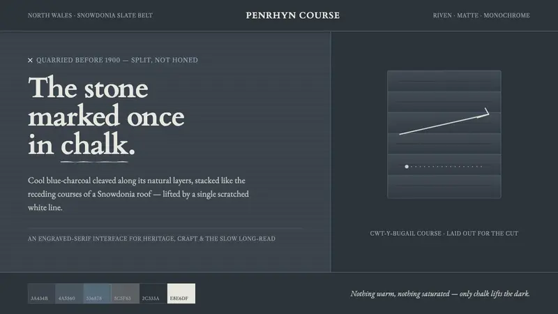 Welsh Slate — design style preview