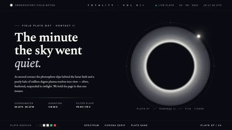 Solar Eclipse Corona — design style preview