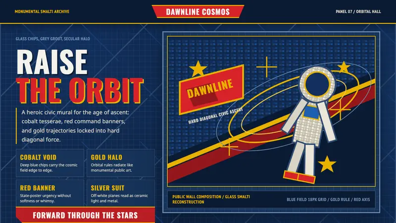 Soviet Cosmic Mosaic — design style preview