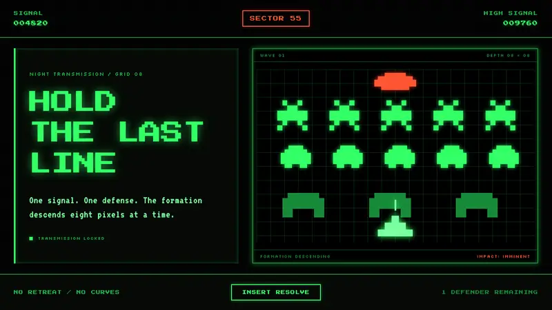 Space Invaders (1978) — design style preview