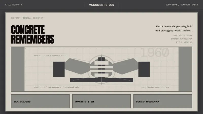 Spomenik Yugoslav Monument (1960) — design style preview