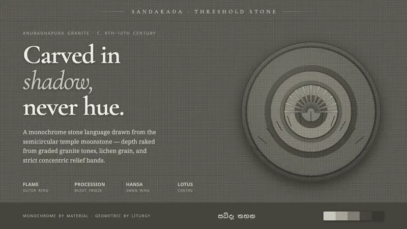 Sandakada Pahana Moonstone — design style preview