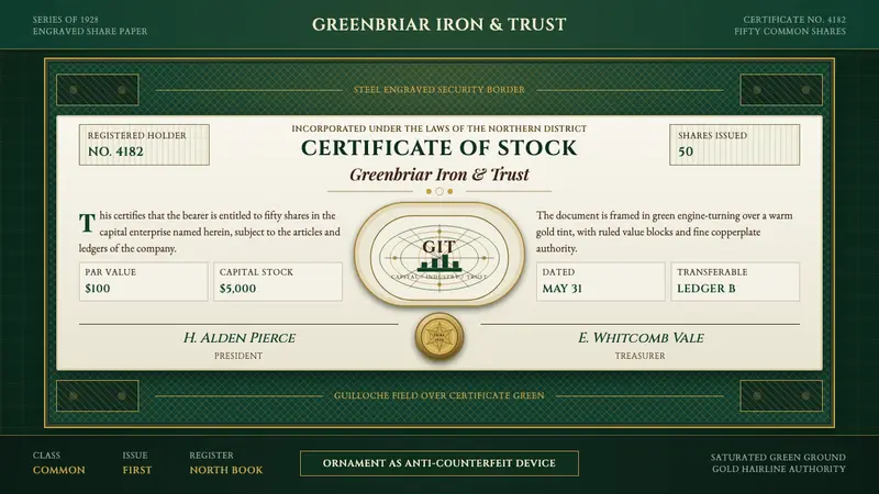 Stock Certificate — design style preview