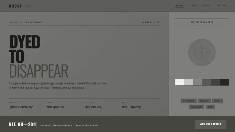 Stone Island Ghost — design style preview
