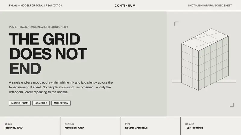 Superstudio Continuous Monument — Cover