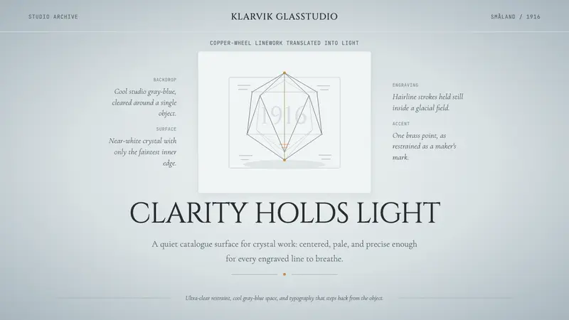 Swedish Orrefors Crystal (1916) — design style preview