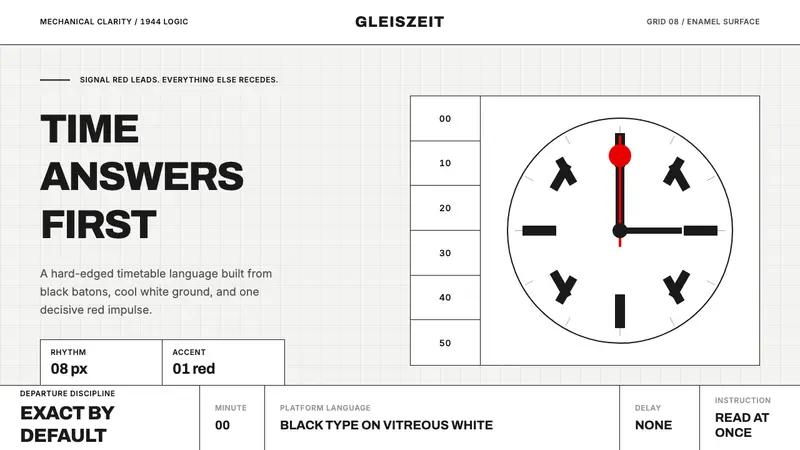 Swiss Railway Clock — design style preview