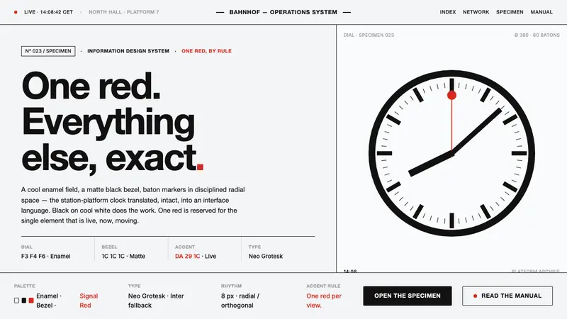 Hilfiker Railway Clock — design style preview