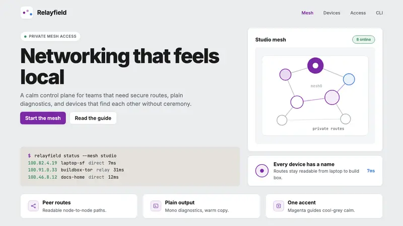 Tailscale Mesh VPN 2024 — design style preview