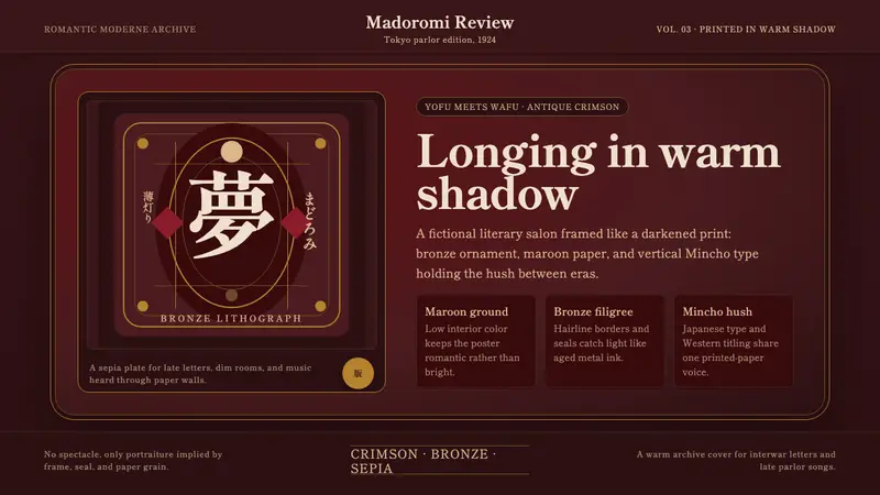 Taishō Roman — design style preview