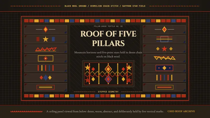 Tajik Pamir Needlework (Chid Roof) — design style preview