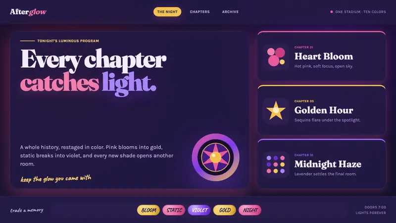 Taylor Swift Eras (2023) — design style preview