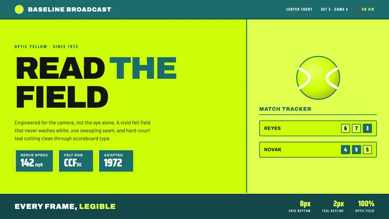 Optic Yellow Tennis Ball — design style preview