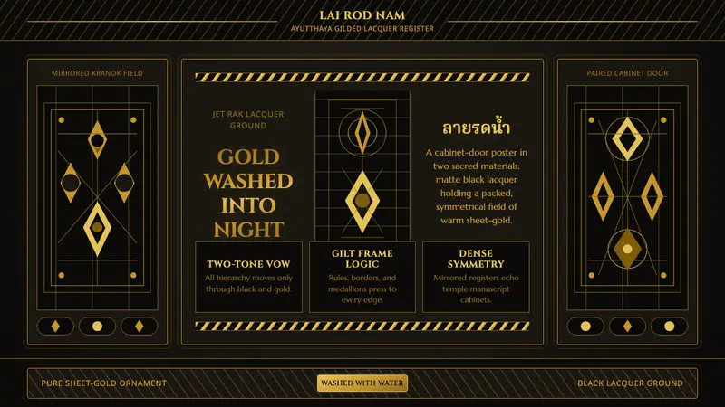 Thai Lai Rod Nam Gold-Black Lacquer — design style preview