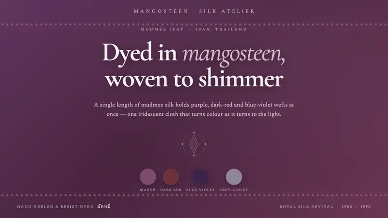 Thai Mangosteen Silk — design style preview