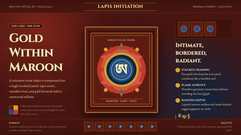 Tibetan Tsakli Initiation Cards — design style preview