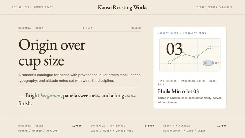 Third Wave Coffee — design style preview