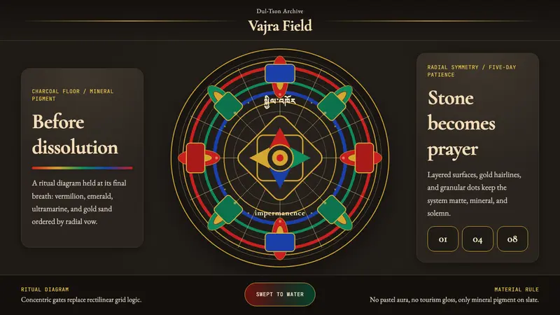Tibetan Vajrayana Sand Mandala — design style preview