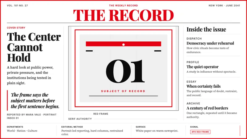 TIME Magazine — design style preview