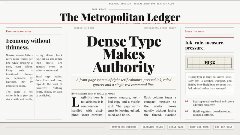 Times New Roman by Morison — design style preview