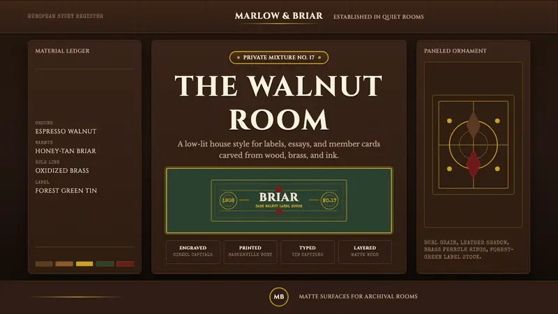 Briar Pipe & Tobacco — design style preview