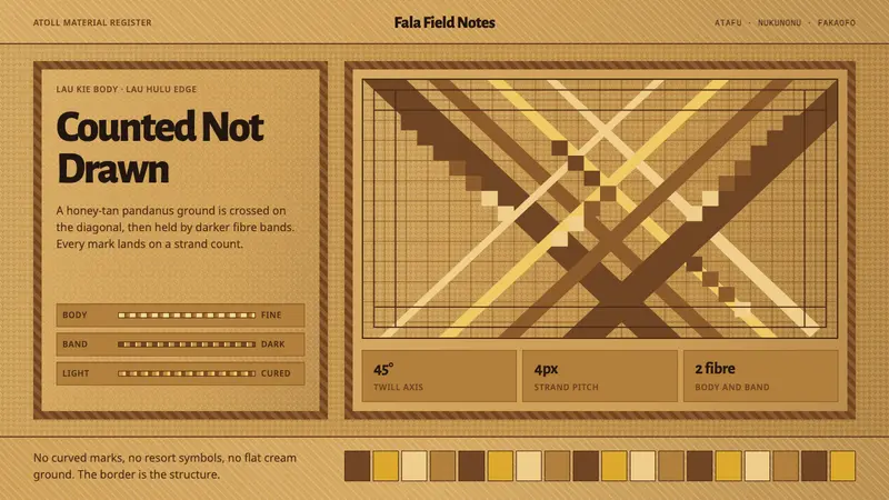 Tokelau Fala Mat — design style preview