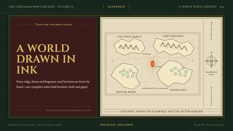 Tolkien Middle-earth (1954) — design style preview