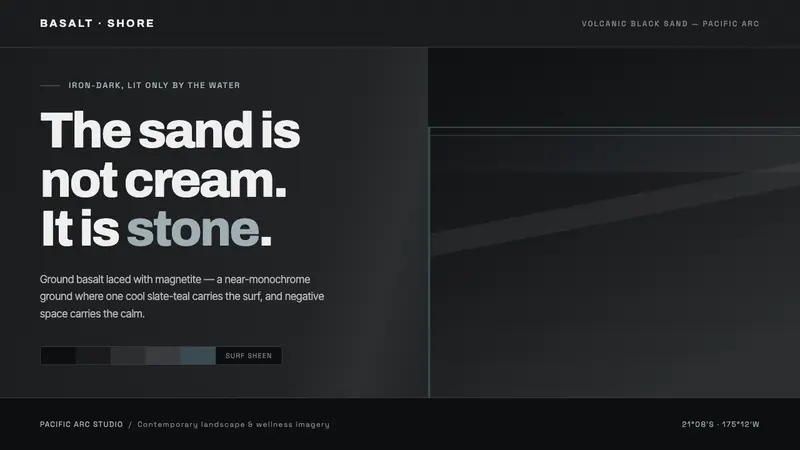 Tongan Black Sand — design style preview