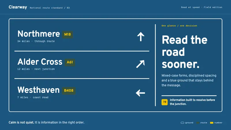 Transport UK Road Signs — design style preview