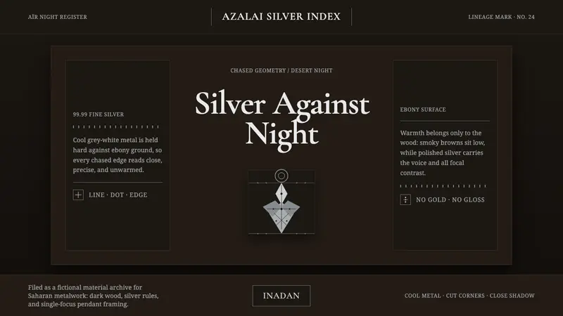 Tuareg Agadez Cross Silver — design style preview