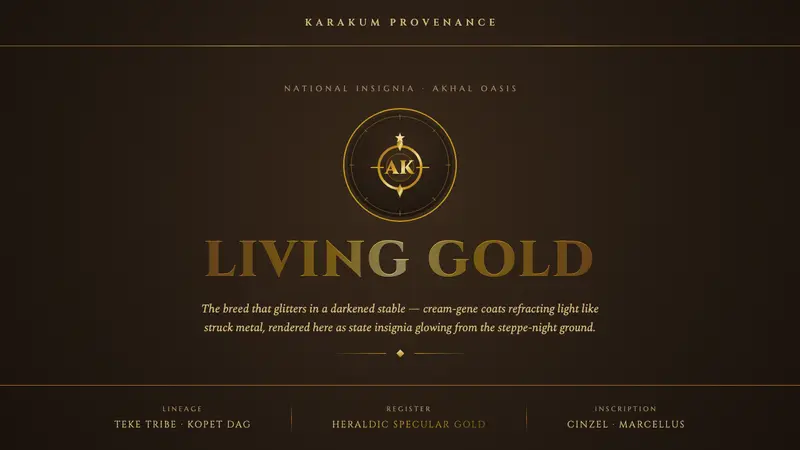 Akhal-Teke Golden Horse — design style preview
