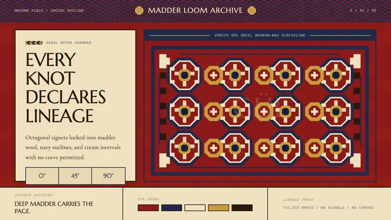 Turkmen Tekke Carpet (Gül Medallion) — design style preview