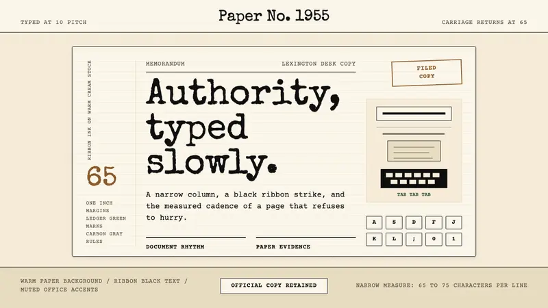 Typewriter Courier (1955) — Cover