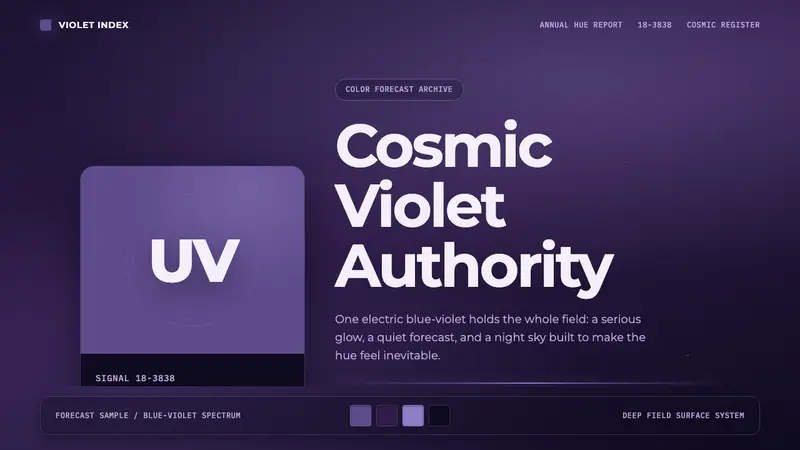 Pantone Ultra Violet — design style preview