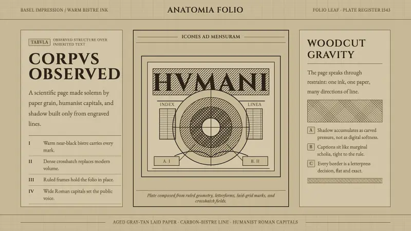Vesalius Anatomy — design style preview