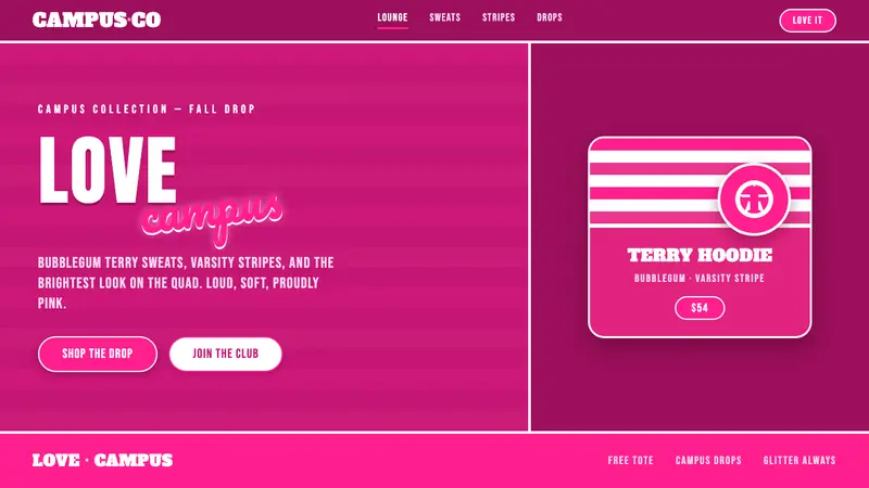 Victoria's Secret PINK 2004 — design style preview