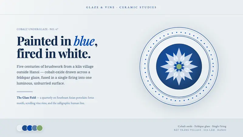 Bát Tràng Ceramic Blue — design style preview