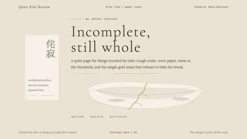 Wabi-Sabi — design style preview