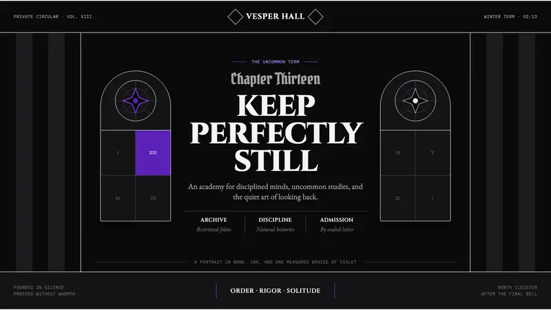 Wednesday — Nevermore Academy — design style preview